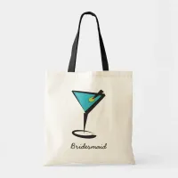 Fun Aqua Martini Tote Bag