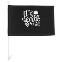 It’s Fall Y’all! Trendy Graphic Car Flag
