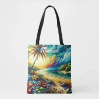 Gorgeous Ai Art | Coastal Beauty Personalized Tote Bag