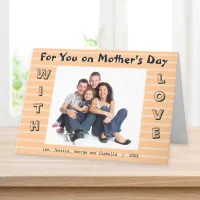 Happy Mother's Day Custom Photo Name Modern Peach Card