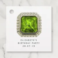 Peridot August Birthstone Favor Tags