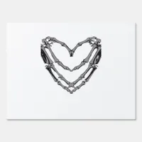 Skeleton Hands Heart Sign Retro Halloween Costume 