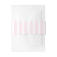 Light Pink Striped Invitation Belly Band