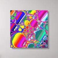 Rainbow Blast Abstract Art   Canvas Print