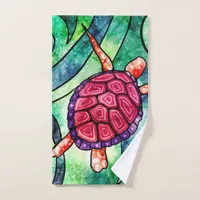 Sea Turtle Colorful Tropical Hand Towel