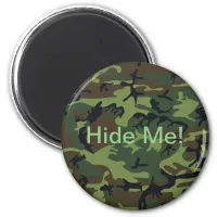 Military Green Camouflage Hide Me Magnet