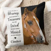 Modern Remembrance Personalized 2 Photo Memorial Throw Pillow