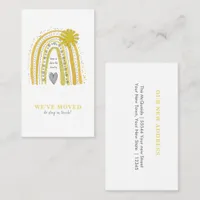 Trendy  We've Moved  Announcement Boho Gray Yellow