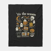 Tis The Season Halloween Icons Fall Design Fleece Blanket