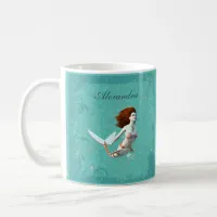 Pretty Koi Mermaid Swimming Underwater Coffee Mug