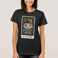 El Corazon Mexican style Tarot design T-Shirt