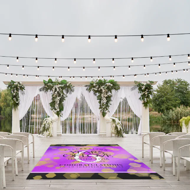 Elegant 6th Amethyst Wedding Anniversary Outdoor Rug