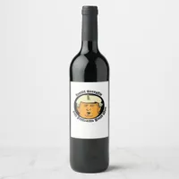 Halloween Trumpkin Pumpkin Classic Wine Label