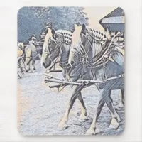 Working Horses Digital Drawing Mouse Pad