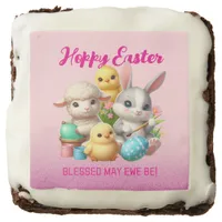 Hoppy Easter Cute Bunny Chicks Lamb Painting Eggs Brownie