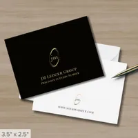 Modern Professional Monogram Business Note Card