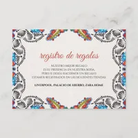 Fiesta Colorful Flowers Botanical Spanish Wedding Enclosure Card