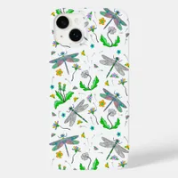 Whimsical Dragonflies and Dandelions Hand Drawn Case-Mate iPhone 14 Plus Case