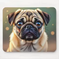 Adorable Pug Close up | Cute Dog  Mouse Pad