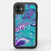 Purple and Teal Fluid Art Marble like  OtterBox Symmetry iPhone 11 Case