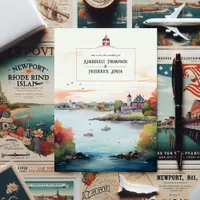 Newport, Rhode Island Destination Wedding Invitation