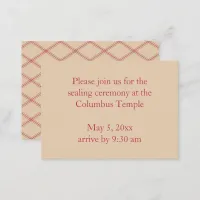 Desert Sand Diamonds Temple Sealing Invitation