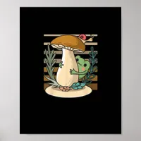 Cottagecore Mushroom Forest Toad Goblincore Mycolo Poster