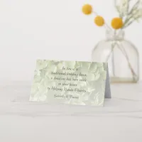 Green Annabelle Hydrangea Wedding Charity Favors Place Card