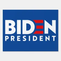 Biden for President White & Red Text Slogan, ZSSG Sign