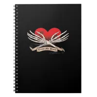 Cross My Heart Hope To Die Skeleton Hands Hearts Notebook