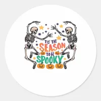 Tis The Season To Be Spooky Classic Round Sticker