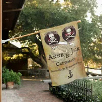 Pirate Wedding House Flag