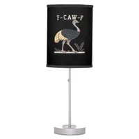 Funny F-Caw-F Ostrich F-Caw-F Rooster Bird Crow Cl Table Lamp