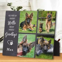 Favorite Hello Custom 4 Photo Collage Pet Memorial Plaque