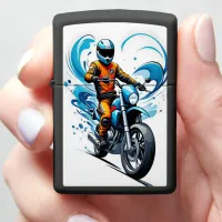 Blue Wave Motorcycle Ride Zippo Lighter