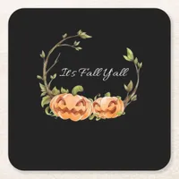It’s Fall Y’all Halloween Cool Unique Style Square Paper Coaster