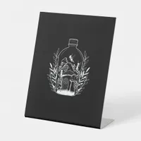 Cottagecore Aesthetic Bottle Mushroom House Fairy  Pedestal Sign