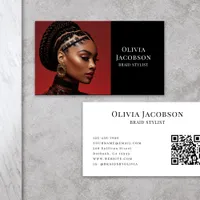 Braid Stylist Hair Loctician Photo Business Card