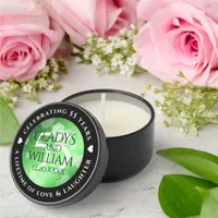 Elegant 55th Emerald Wedding Anniversary Mini Candle Favors