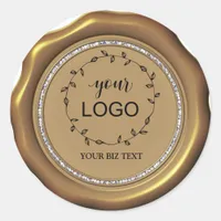 *~* LOGO BRONZE Diamond Circle Wax Seal Stickers