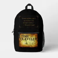 Time Traveler Printed Backpack