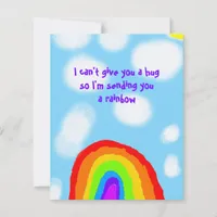 I Can't Give You a Hug Sending a Rainbow Card