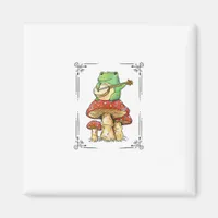 Mushroom Frog Goblincore Mycology Artistic Design Magnet