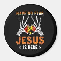 Jesus Is Heart Skeleton Hand Minimal Design Magnet
