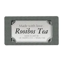 Black White Polka Dots Tea Wine Bottle Labels