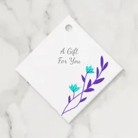 Simple Minimalist Wildflower Boho Chic Favor Tags