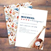 All-Star Baseball Birthday Party Invitation