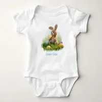 Cute Stuffed Easter Bunny Baby Bodysuit