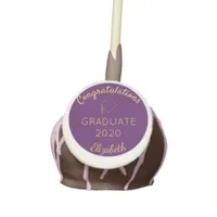 Graduation purple gold congratulations 2025 cake pops