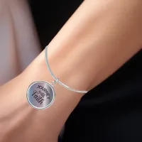 Journey with Faith Bangle Bracelet Round Charm